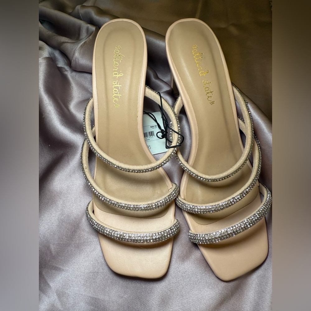 Altar'd State Cream Rhinestone Sandals - Picture 3 of 5
